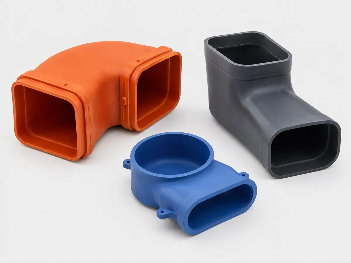 Custom Silicone Air Duct and Flow Guide Components