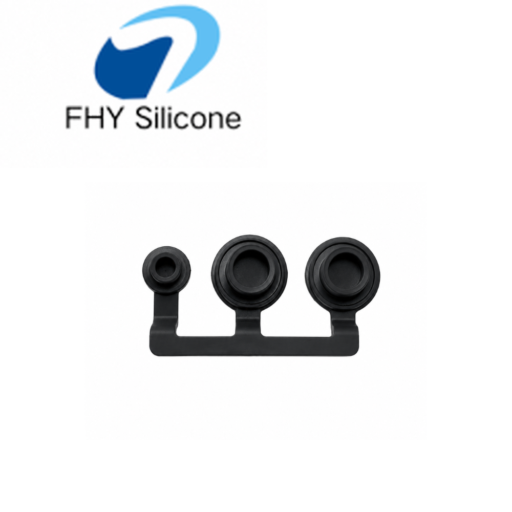Connected Triple Silicone Dust Plug for Multi-Port Protection